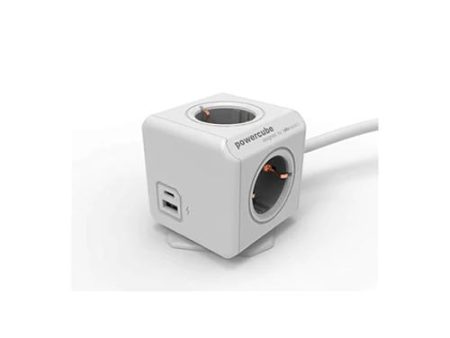 Tomada Allocacoc Power Cube USB- C - Branca   Cinzenta For Discount