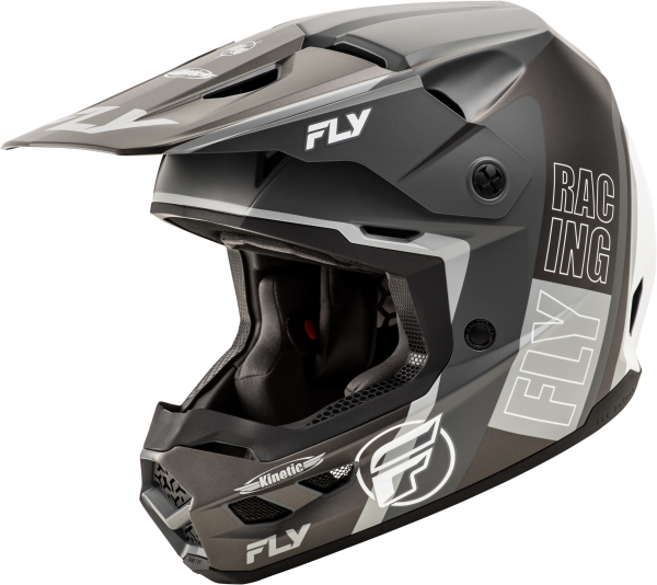 KINETIC RALLY HELMET MATTE GREY BLACK WHITE SM Online