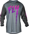 YOUTH F-16 JERSEY GREY CHARCOAL PINK YXL Online Sale