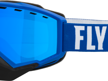 FOCUS SNOW GOGGLE BLUE WHITE W  SKY BLUE MIRROR BLUE LENS on Sale