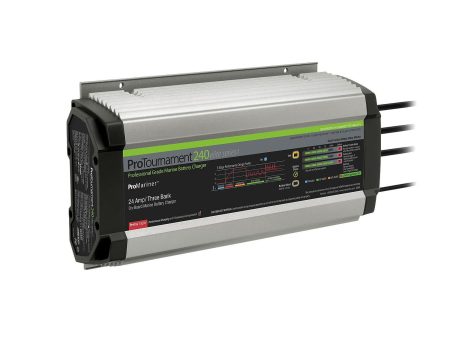 ProMariner ProTournament 240 24 Amp Battery Charger 12 24 36v 3 Bank 120v Input Supply