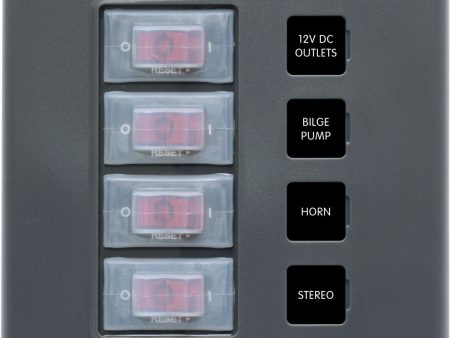 Blue Sea Water-Resistant 12V 4 Circuit Breaker Switch Panel Sale