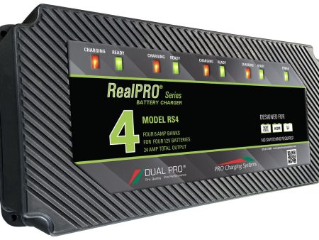 Dual Pro RS4 Battery Charger 4 Bank 24 Amps For Cheap