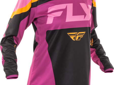 WOMEN S F-16 JERSEY BLACK MAUVE YELLOW MD For Cheap