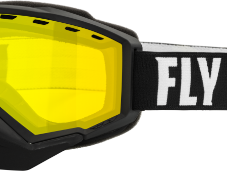 FOCUS SNOW GOGGLE BLACK WHITE W  YELLOW LENS on Sale