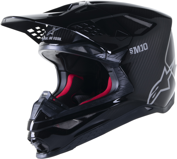 SUPERTECH S-M10 SOLID HELMET BLACK GLOSSY CARBON 2X Online now