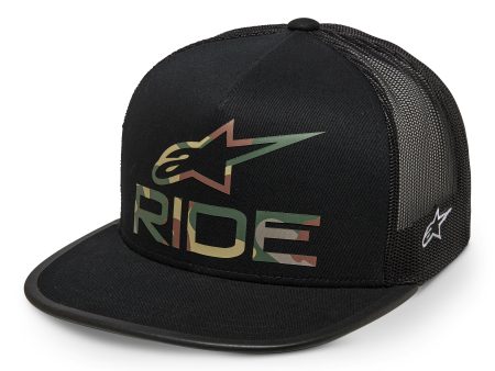 RIDE 4.0 CAMO TRUCKER HAT BLACK Online Hot Sale