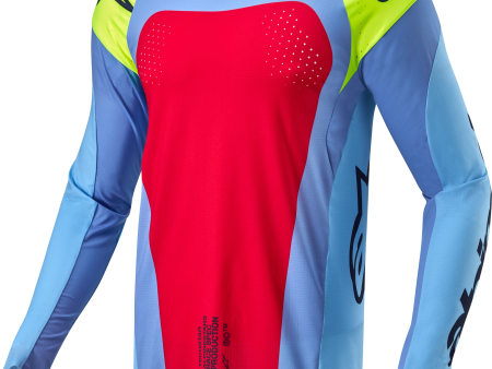 TECHSTAR OCURI JERSEY LT BLUE YLW FLUO RED BERRY MD Fashion