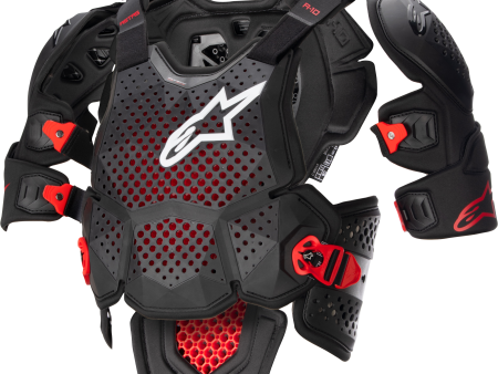 A-10 V2 FULL CHEST PROTECTOR ANTHRACITE BLACK RED XS SM Hot on Sale