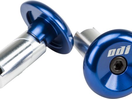 ALUMINUM BAR END PLUGS BLUE For Sale